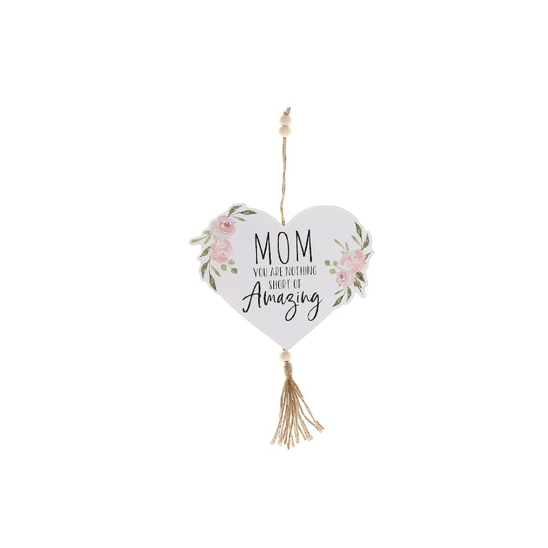 Wood Heart Shaped Hanger Moms Amazing - Set of 2