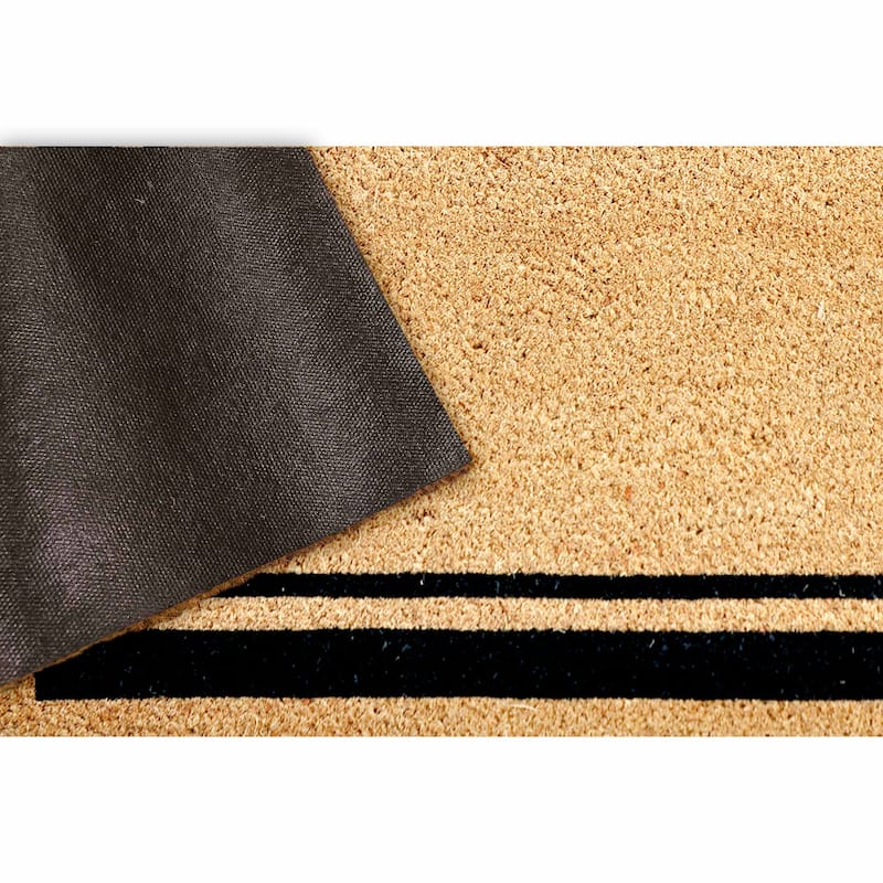 Liora Manne Natura Double Border Outdoor Mat Black
