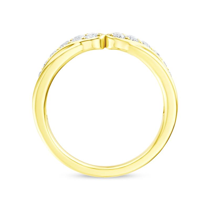 1/3ct TDW Diamond Contour Wedding Band in 10k Gold for Women