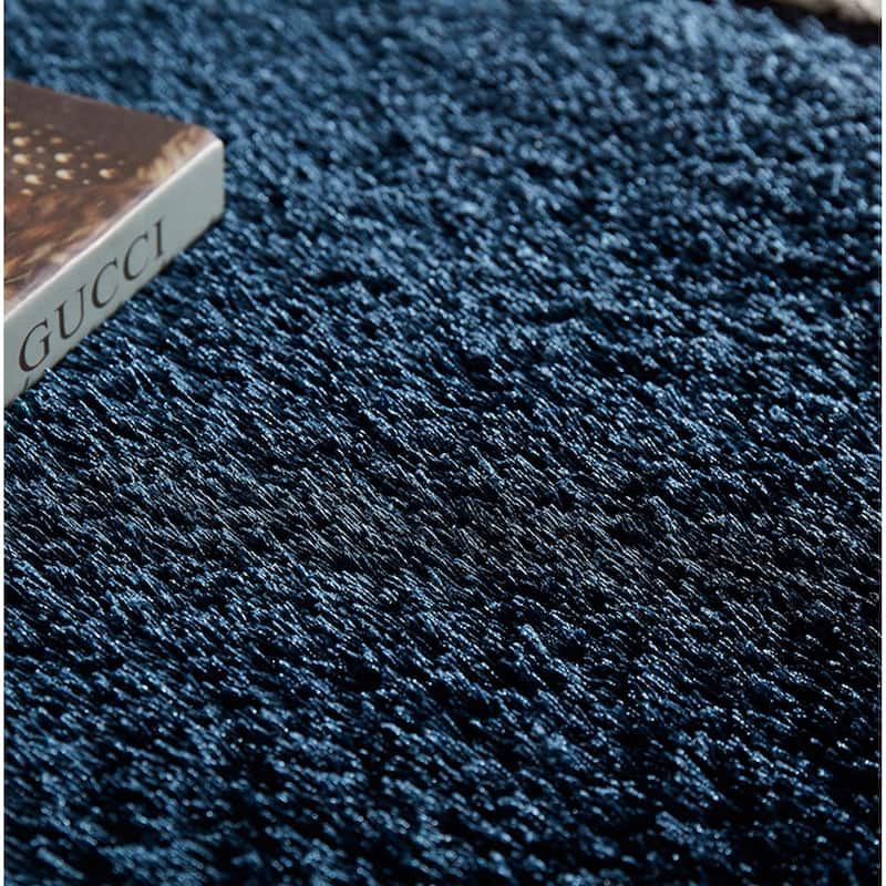 Soft Pile Hand Tufted Shag Indoor Area Rug（24" x 36"） - 2' x 3' Oval