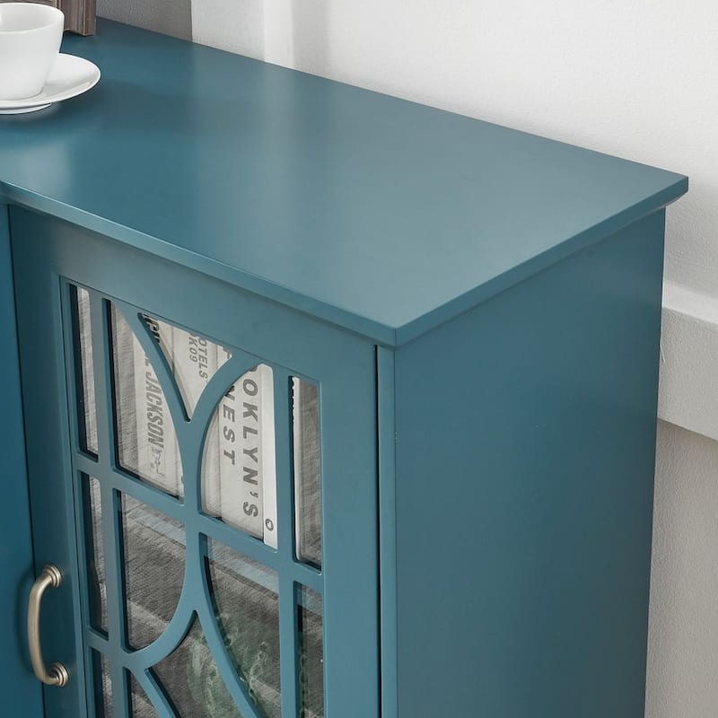 Modern Teal Blue TV Stand and Buffet Sideboard