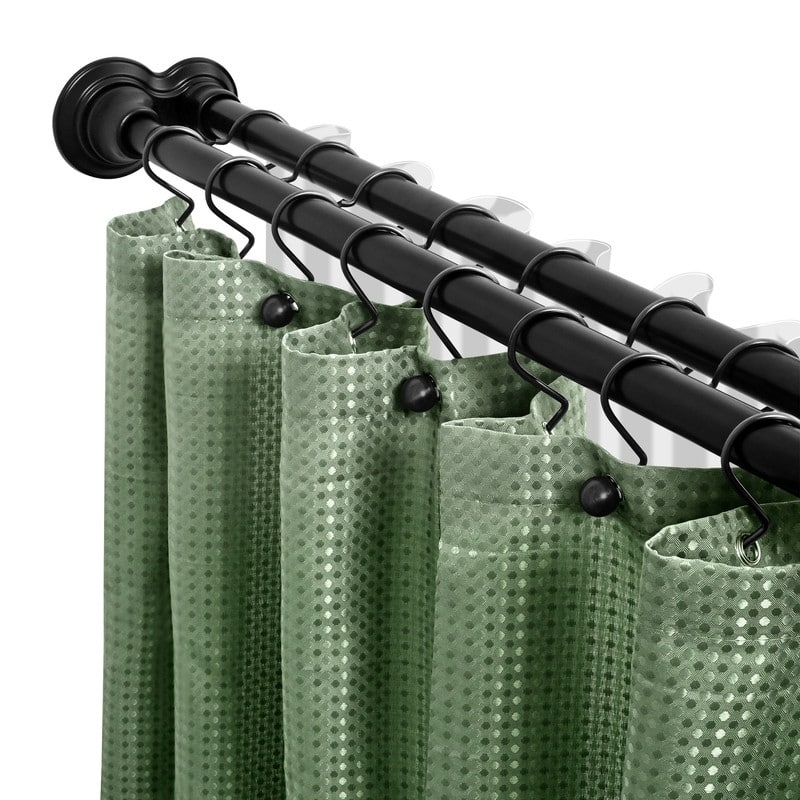 Utopia Alley Adjustable 72-Inch Double Shower Curtain Tension Rods - Rust-Proof Aluminum with Rubber End Cap