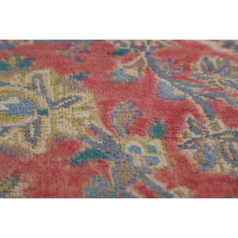 Traditional Pink Tabriz Persian Area Rug Handmade Wool Carpet - 9'6"x 12'6"