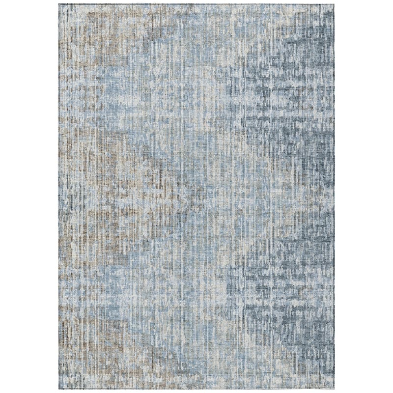 HomeRoots Geometric Transitional Rectangle Outdoor Rug