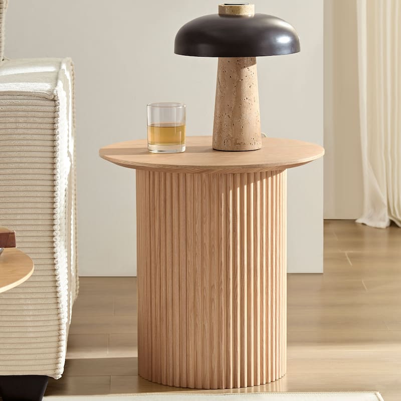 Round Fluted Side Table