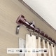 preview thumbnail 7 of 5, InStyleDesign Beret 1 inch Diameter Adjustable Curtain Rod 120 to 170 inches - Mahogany
