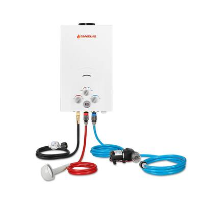 Camplux 2.64 GPM Portable Outdoor Propane Tankless Water Heater with Water Pump