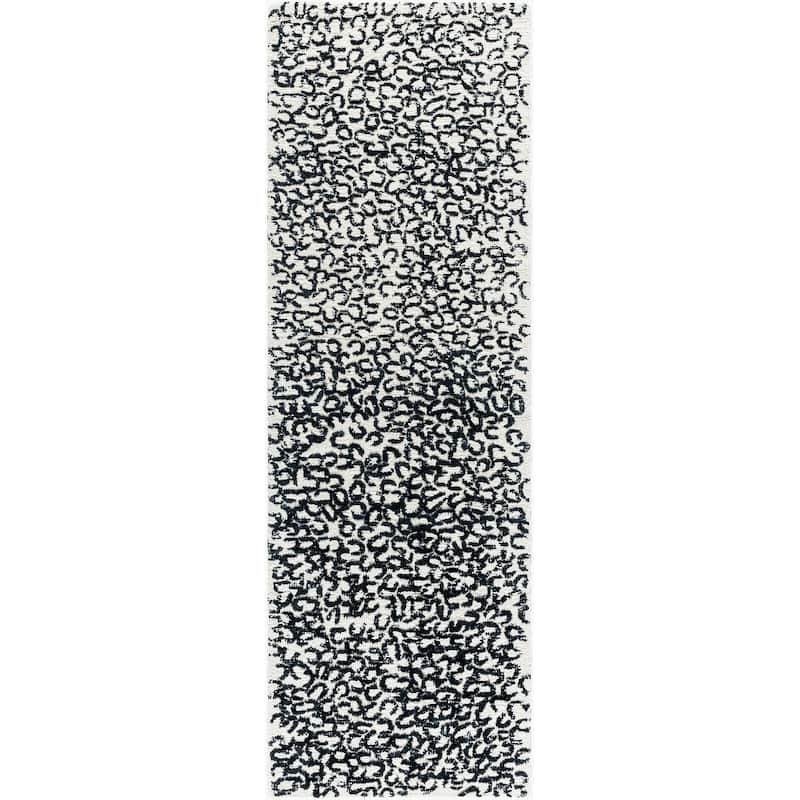 Livabliss Modern & Contemporary Rize Animal Area Rug - 2'6" x 8' - Black/White