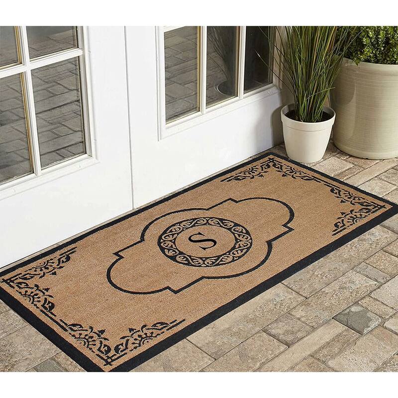 A1HC Abrilina Hand Crafted Heavy Duty Outdoor Monogram Doormat 36"X72"