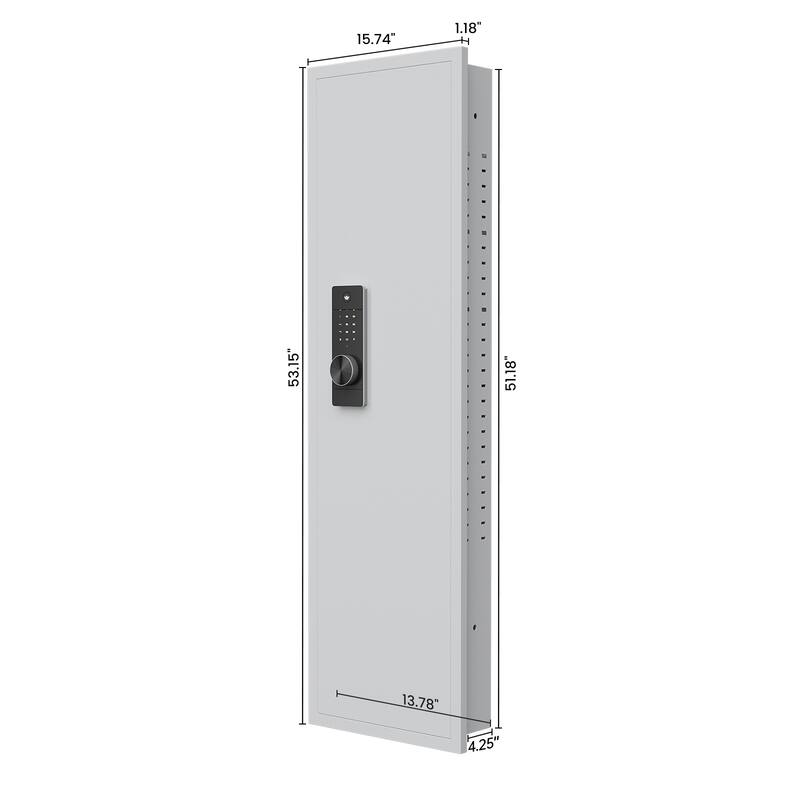 Hidden Wall Gun Safe for Rifles with Adjustable Shelves,Assembled Storage Multifunctional Wall Safe for Firearm and Valuables