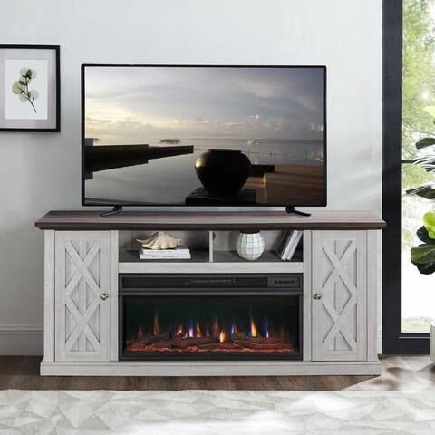 68 in. TV Stand Console for TVs up to 75 in. with Fireplace - 68 inches in width