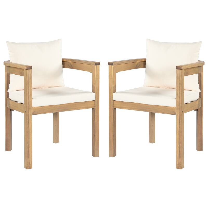 Christopher Knight Home - Carl Acacia Wood Outdoor Chairs (Set of 2)