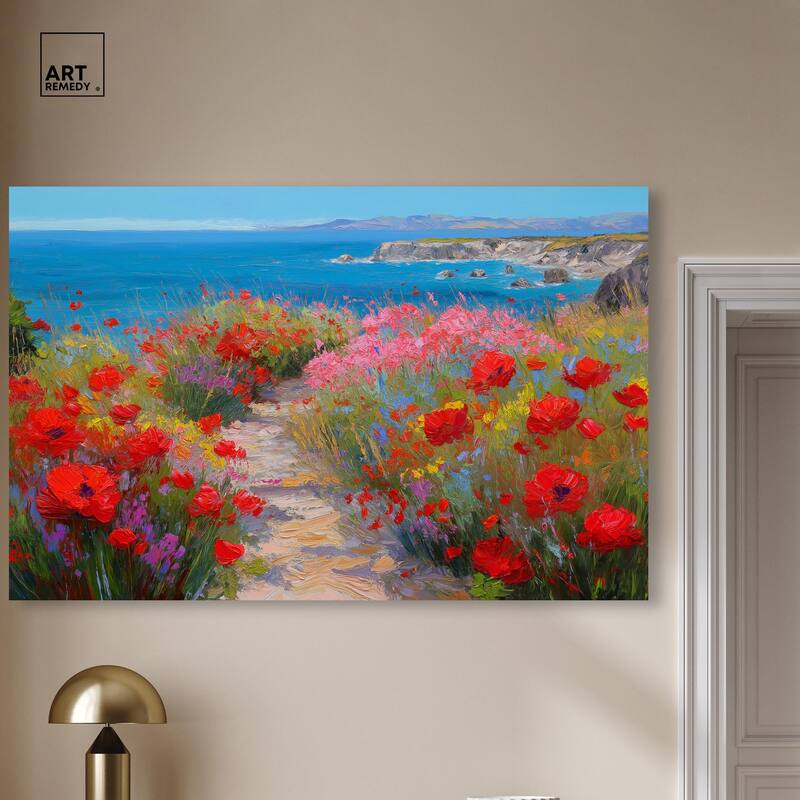 Ocean View Bloom I Canvas by Art Remedy, Gallery Wrapped