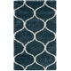 preview thumbnail 43 of 164, SAFAVIEH Hudson Shag Ogee Trellis 2-inch Thick Area Rug 2' x 3' - Slate Blue/Ivory - Rectangle
