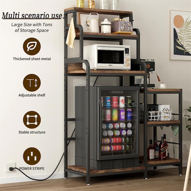 7-Tier Multifunctional Storage Stand with Electrical Outlets