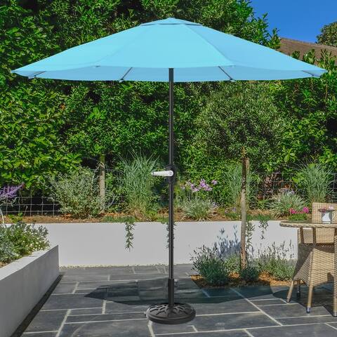 Pure Garden 9-Foot Outdoor Patio Umbrella and Base