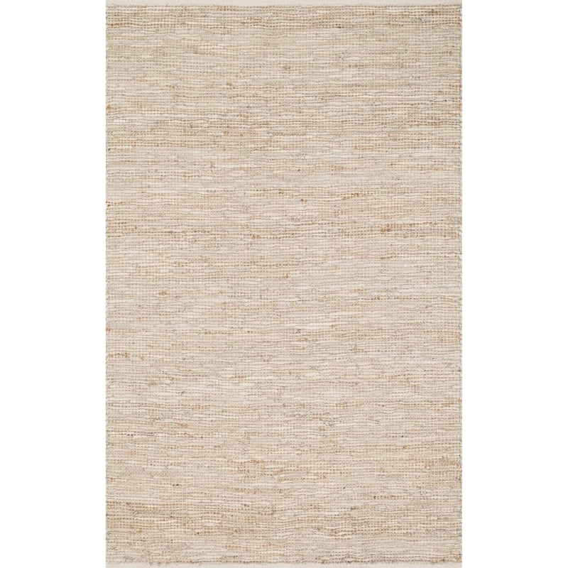 Alexander Home Farmhouse Jute and Leather Handwoven Area Rug