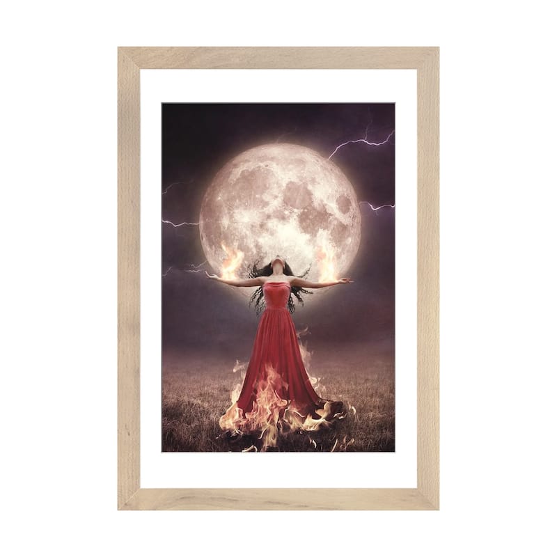iCanvas "Full Moon In Aries" by Midnight Moon Visuals - Natural - 24x16x1