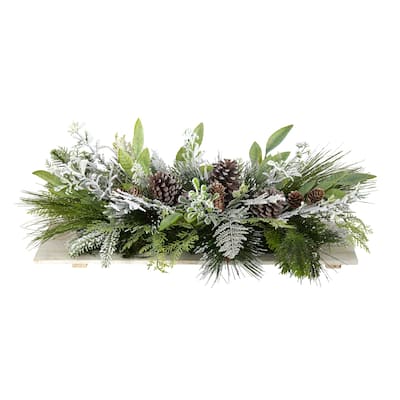 26” Flocked Artificial Christmas Arrangement
