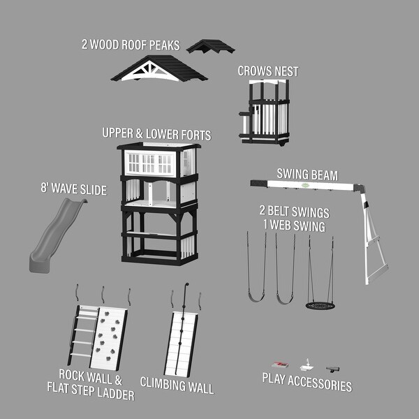 Backyard Discovery Whispering Point Light Gray Cedar Wood Swing