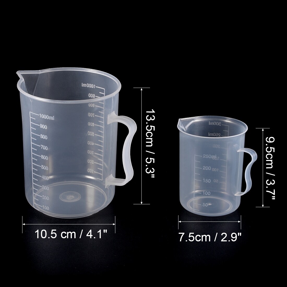 Bakery Baking Plastic Water Liquid Measuring Cup 300ml Clear Blue -  3.5x3.4x2(Upper.D*H*Bottom.D) - Bed Bath & Beyond - 28770985