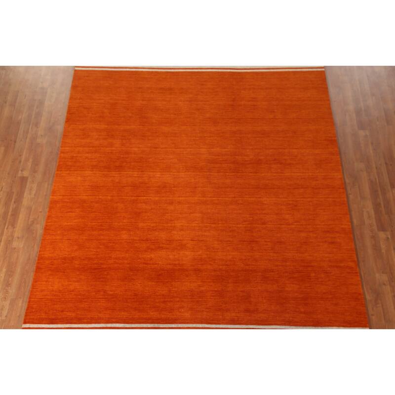 Striped Gabbeh Indian Area Rug Handmade Bedroom Wool Carpet - 7'10"x 10'10"