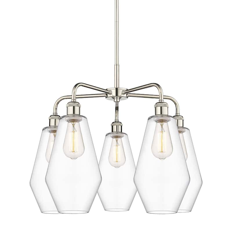 Innovations Lighting 516-5CR-20-25 Cindyrella Chandelier Cindyrella 5 - Polished Nickel / Clear