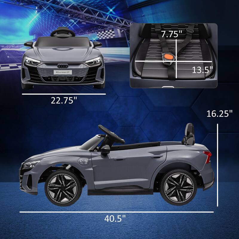 12V Kids Ride on Car with Remote Control, Battery Powered Electric Car Drift Car Engineering Car with 4 Wheels