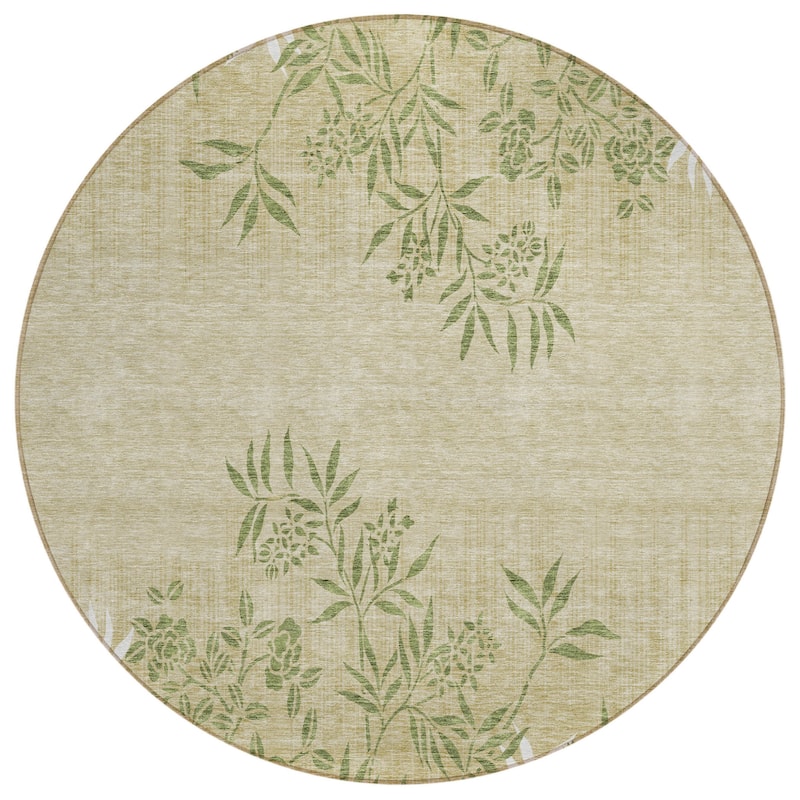 HomeRoots Floral Transitional Rectangle Outdoor Rug