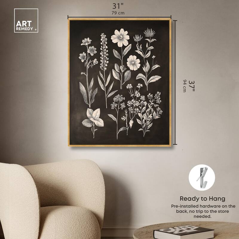 Herbarium on Dark Canvas by Art Remedy