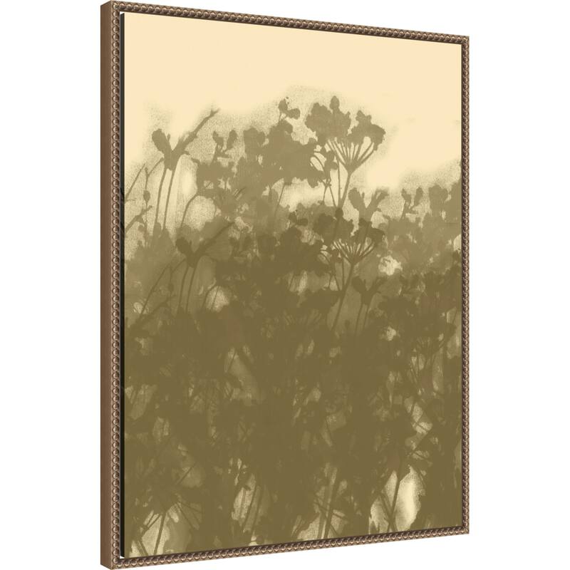 Misty Meadow. Abstract Botanical Art No. 2 by Dina Dankers (23 x 30 in.), Framed Canvas Wall Art Print