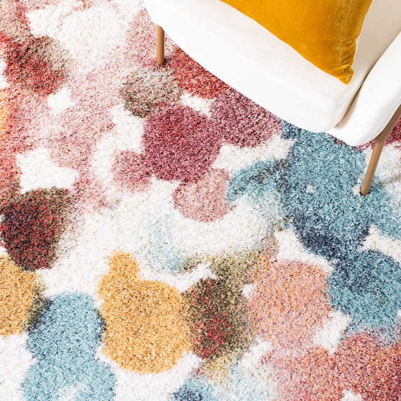 SAFAVIEH Calista Shag Sanie Abstract 1-inch Thick Rug