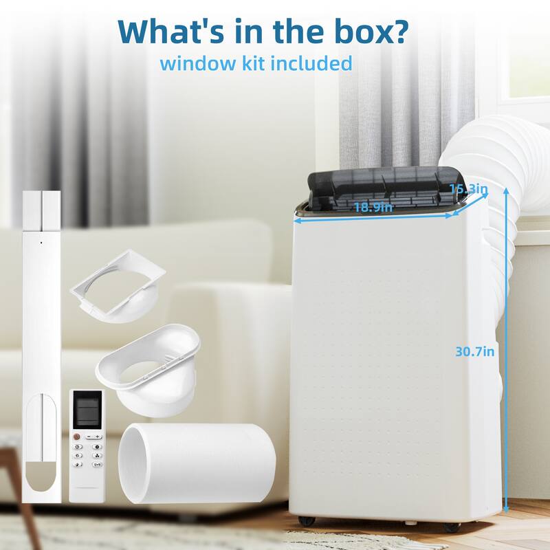 14,000Btu Portable Air Conditioner, Cools up to 750 Sq.ft