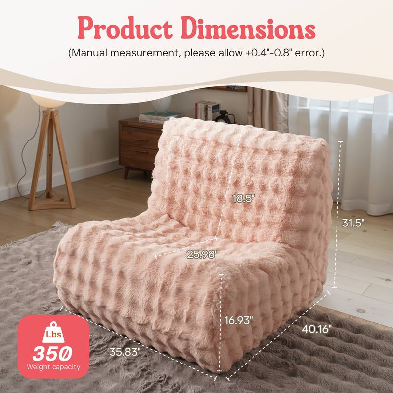 XIZZI Bean Bag Chair for Living Room Soft Plush Lounge Seating