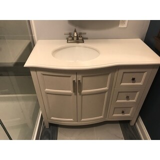 Shop Wyndenhall Salem White 2 Door 42 Inch Rounded Front
