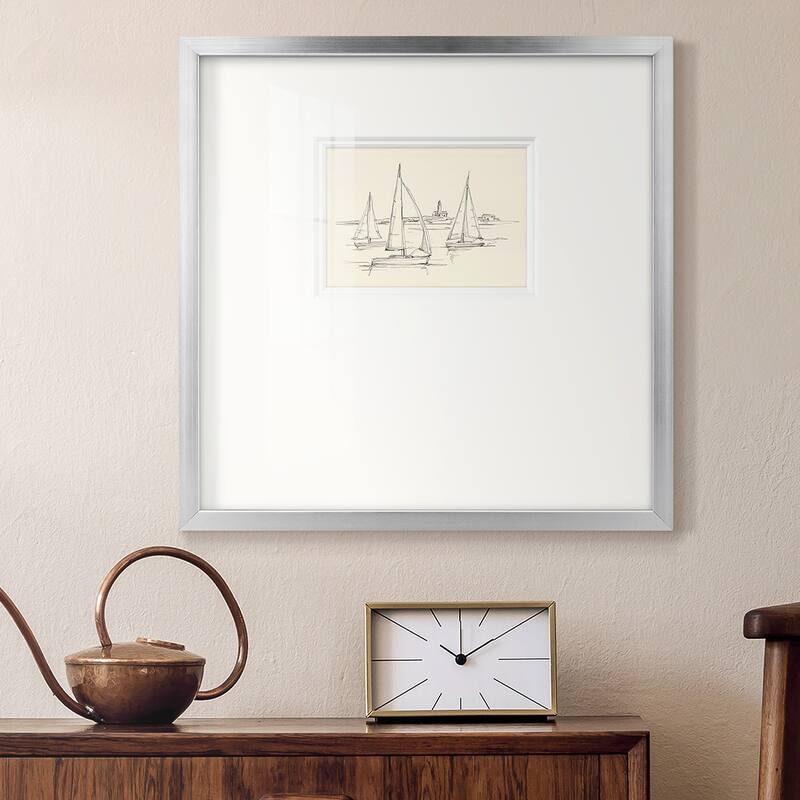 Coastal Contour Sketch IIPremium Framed Print