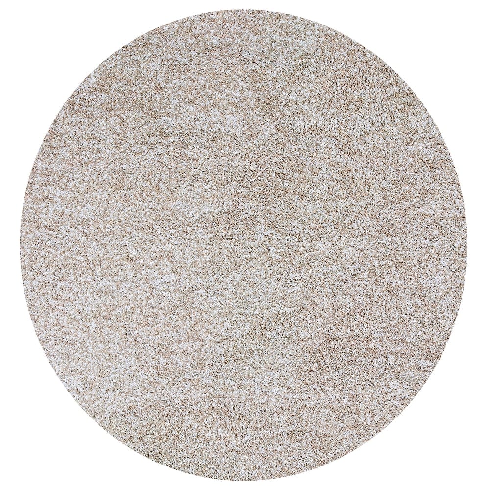 Domani Euphoria Plush Ivory Heather Hand-Woven Shag Rug