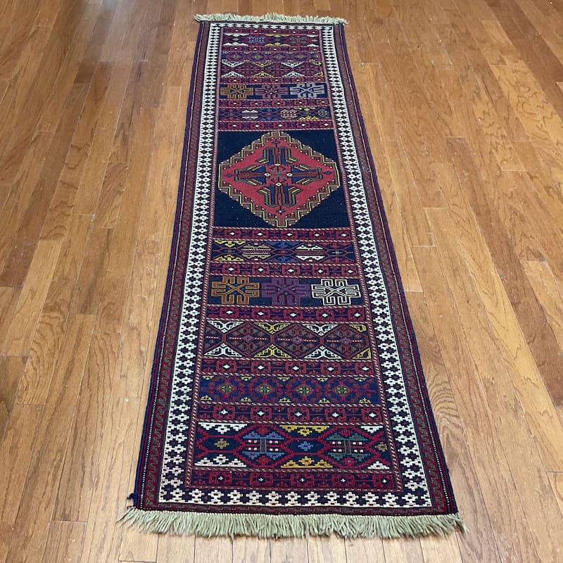 HERAT ORIENTAL Handmade Soumak Wool Runner - 2'3" x 8'