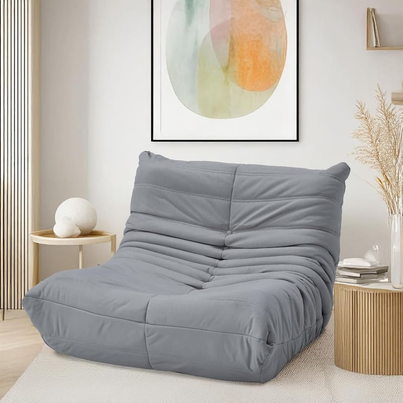 EROMMY Bean Bag Chair Togo Sofa - 28D Memory Foam Floor Chair for Adults & Kids, Lightweight Faux Leather Lounger in 5 Colors