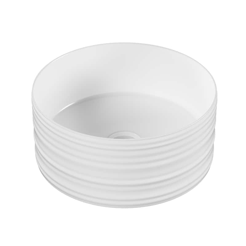 Nancy 16'' Vessels Sink In White - 16.14" x 16.14" 7.09"