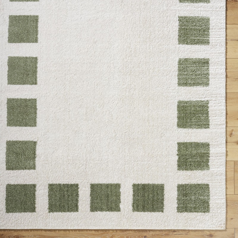 Livabliss Fossay Shag Modern & Contemporary Checkered Washable Area Rug