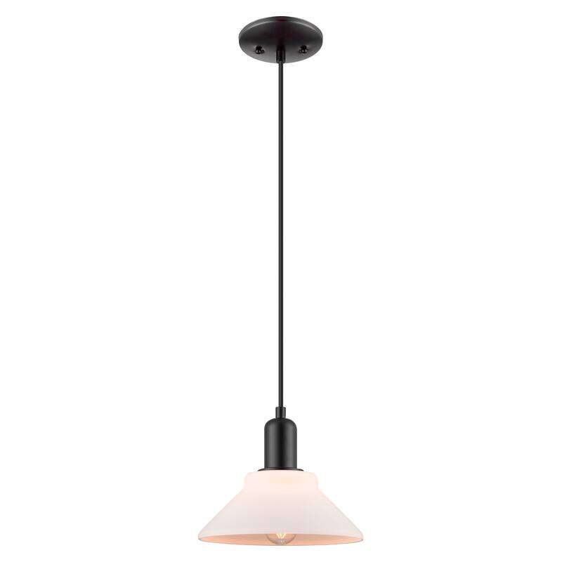 Innovations Lighting Endless Possibilities Arcadia - Orwell - 1 Light 8" Cord Hung Mini Pendant - Matte White/Matte Black