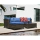 preview thumbnail 9 of 20, 3 Pieces Wicker Patio Outdoor Sectional Set