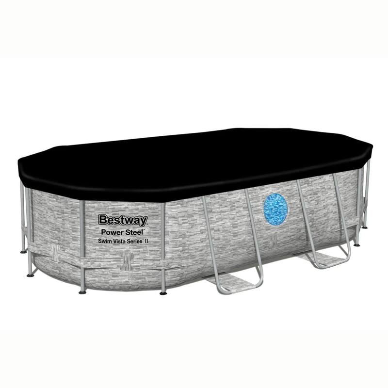 Bestway Multicolor LED Waterfall & 14'x8'x39.5" Above Ground Swimming Pool Set - 135