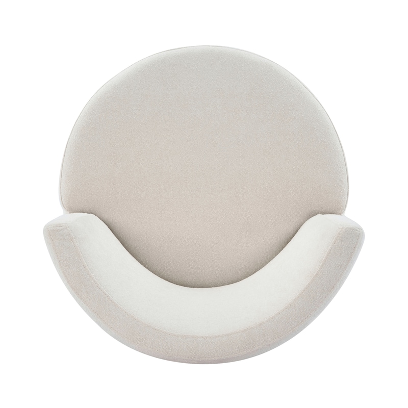 Roomfitters Modern Swivel Upholstered Side Chair for Vanity or Living Room, Beige Fabric