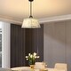 preview thumbnail 4 of 6, 3-Light Modern Chandelier, Hanging Pendant Light with Marble Shade