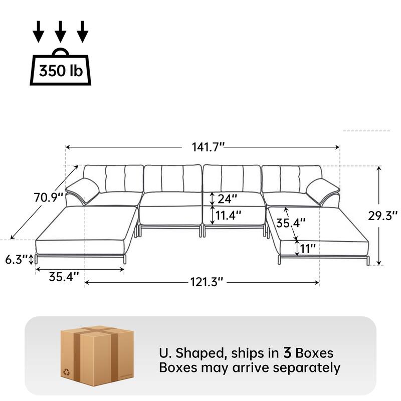 Upholstered Modular Sectional Sofa