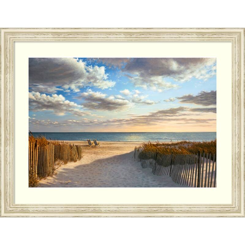 Framed Art Print 'Sunset Beach' by Daniel Pollera 45 x 34-inch