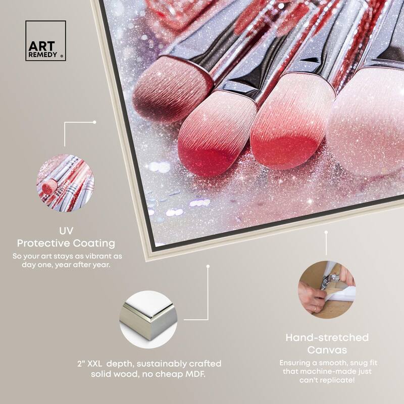 Brush Collection Blush Canvas by Art Remedy