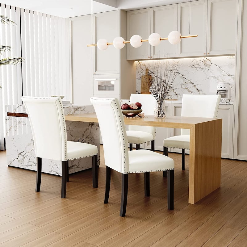 Chairs Faux Leather Dining Chairs Set of 2 - Set of 4 - White